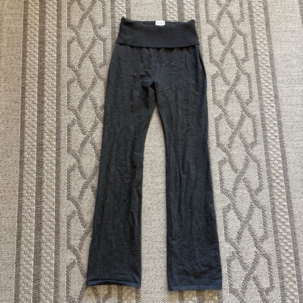 Artizia Cozy Fold-Over Waist Knit Pants